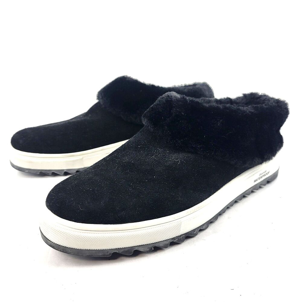 Blondo Suri Womens Slip On Sneaker  Waterproof Black Suede Comfort Shoes 9.5